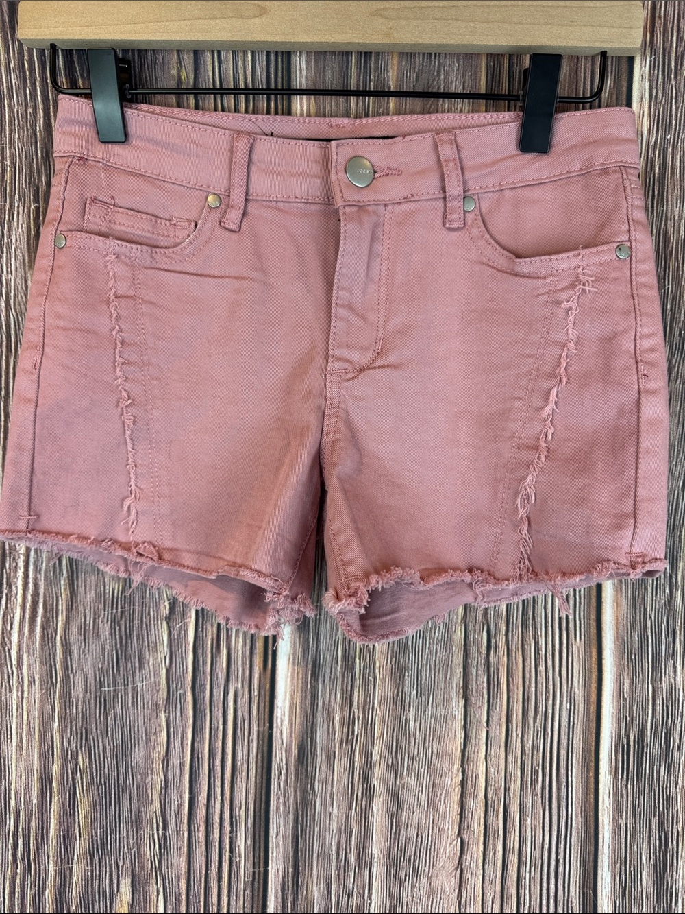 Joe's Jeans Dusty Pink Frayed Denim Shorts